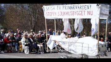 Växjö Forums demonstration mot sjukhusbygget i Räppe