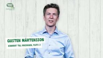 Val 2018 - Fem snabba frågor till Gusten Mårtensson (C)